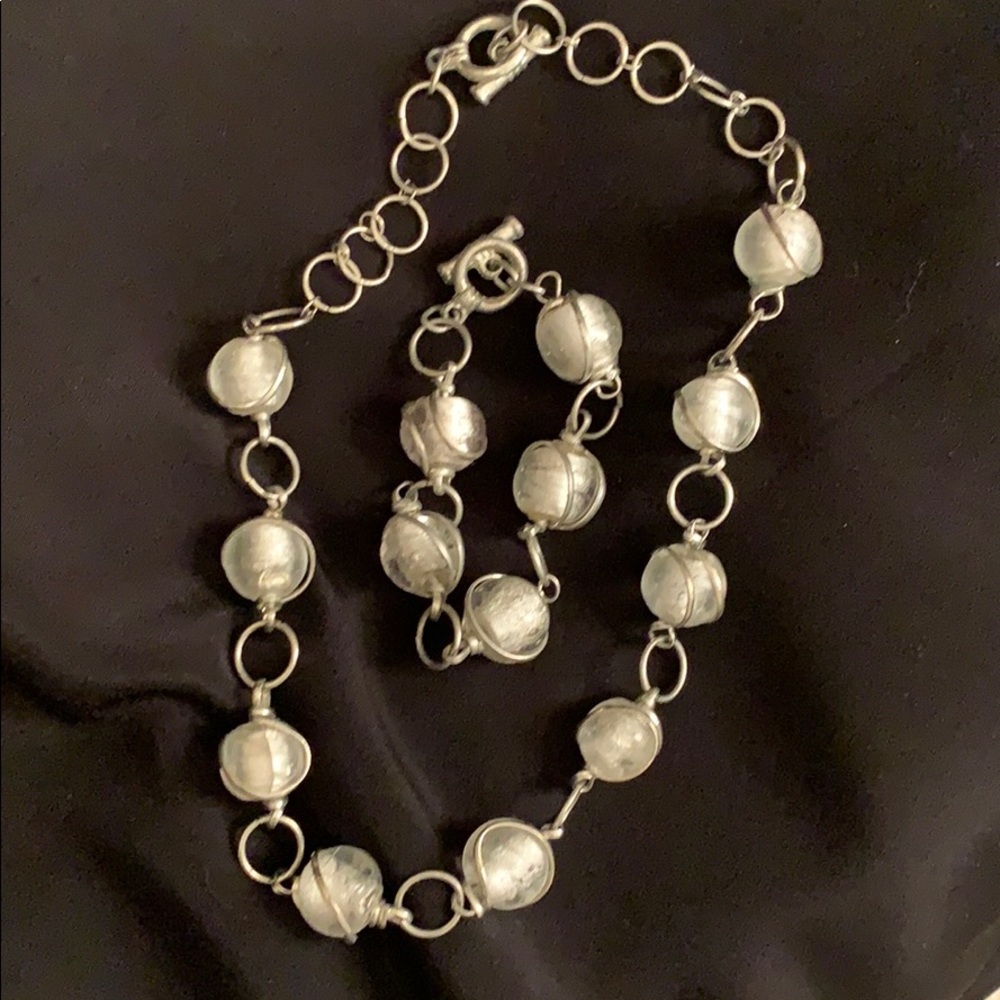 Matching necklace and bracelet